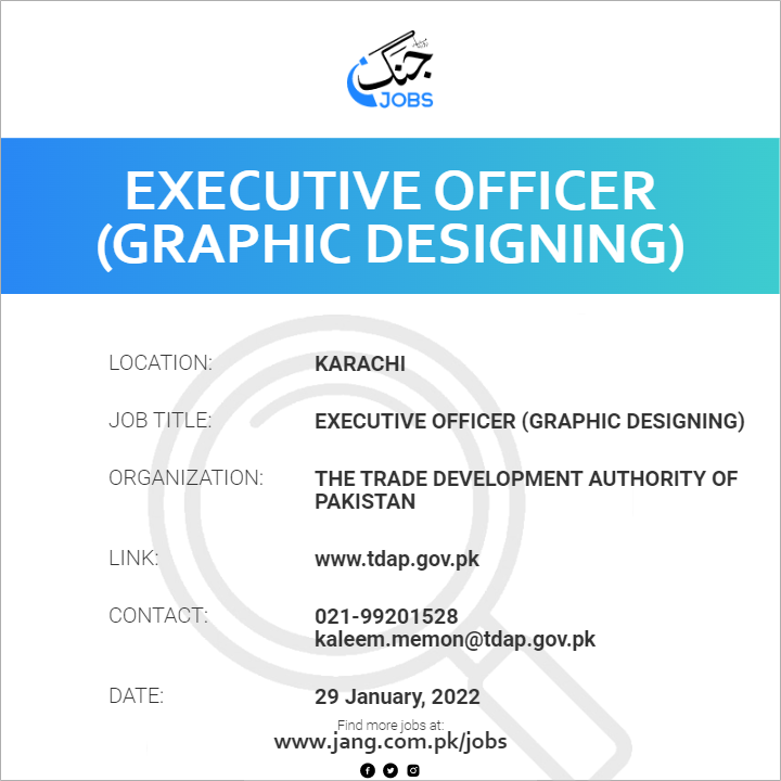Executive Officer (Graphic Designing)