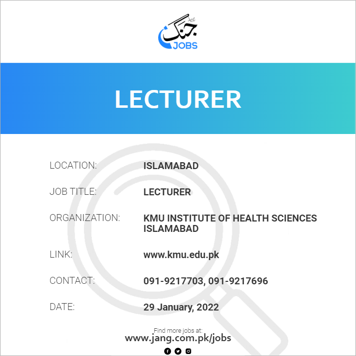 Lecturer