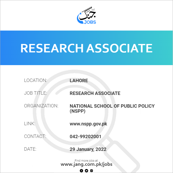 research-associate-job-national-school-of-public-policy-nspp-jobs