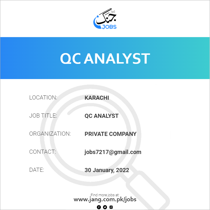 QC Analyst