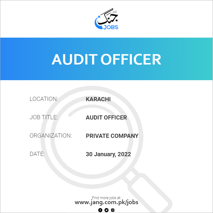 Audit Officer