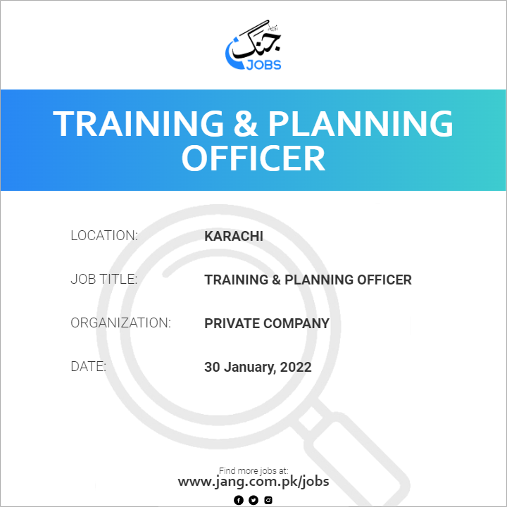 Training & Planning Officer