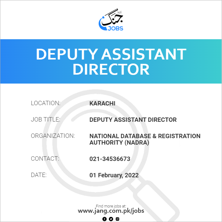 Deputy Assistant Director