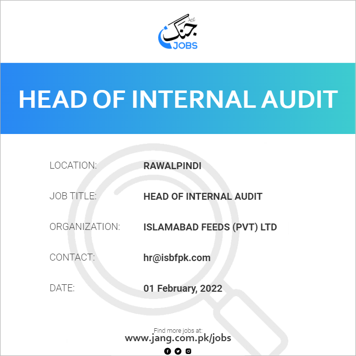 Head Of Internal Audit