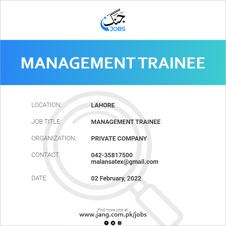 Management Trainee