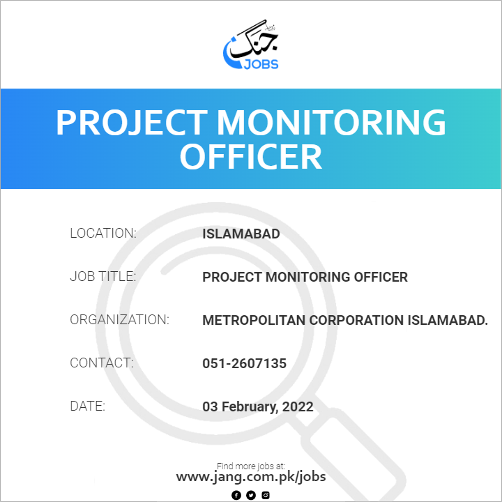 Project Monitoring Officer