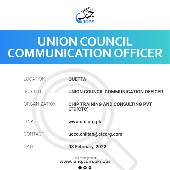 Union Council Communication Officer