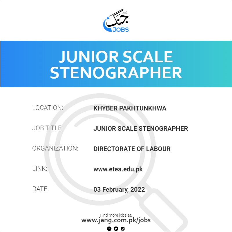 Junior Scale Stenographer