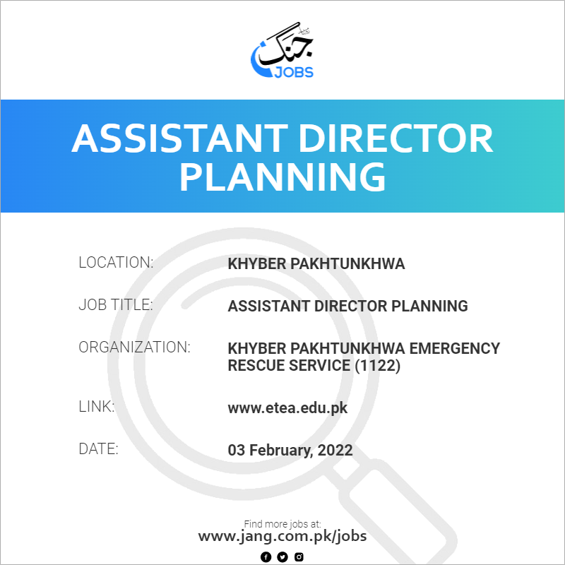 Assistant Director Planning 