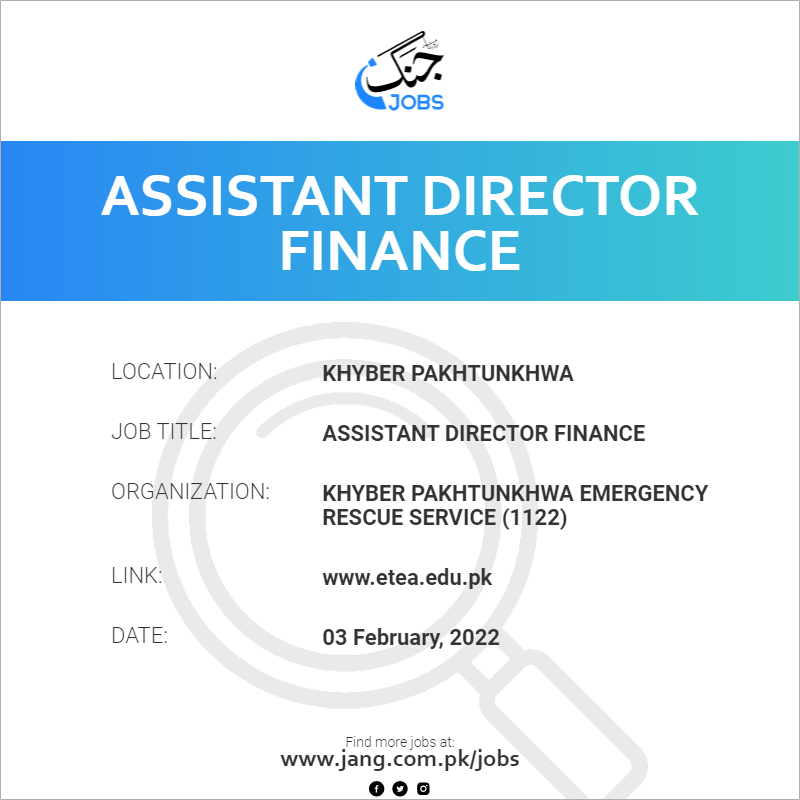 Assistant Director Finance