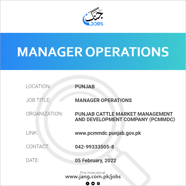 Manager Operations