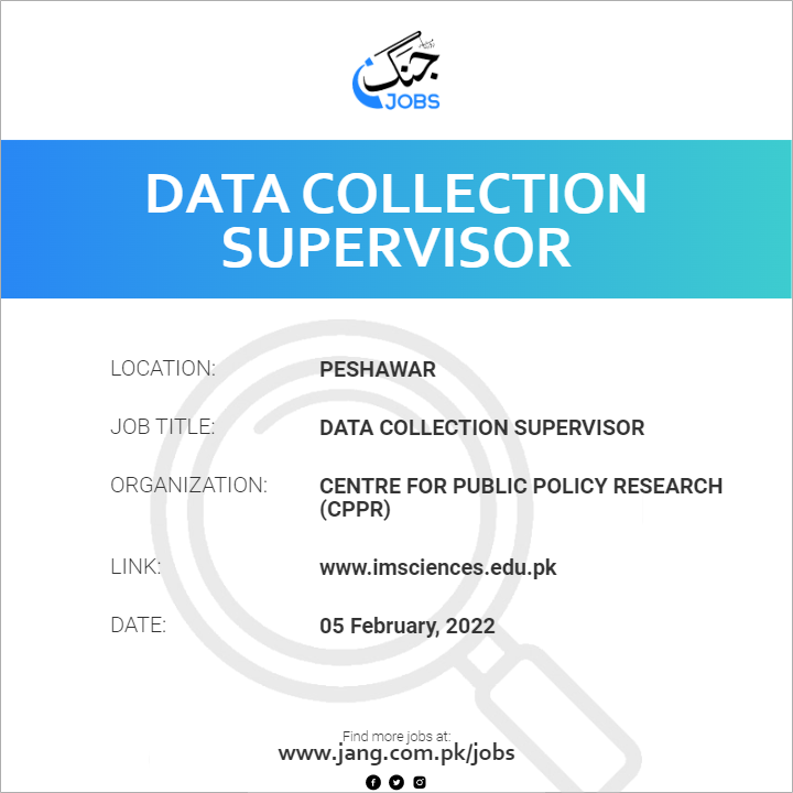 Data Collection Supervisor