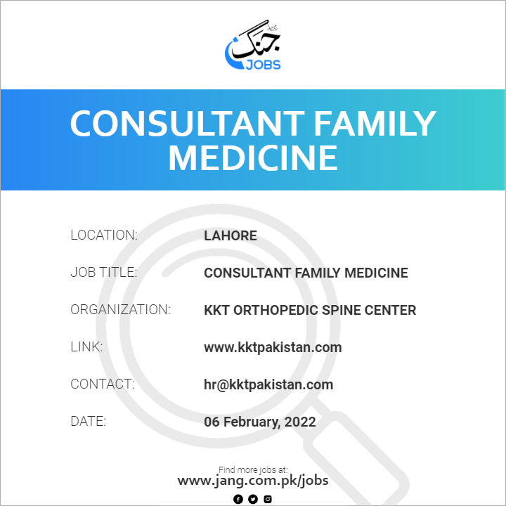 Consultant Family Medicine