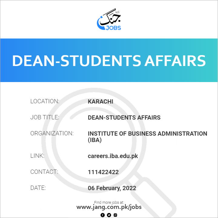 Dean-Students Affairs
