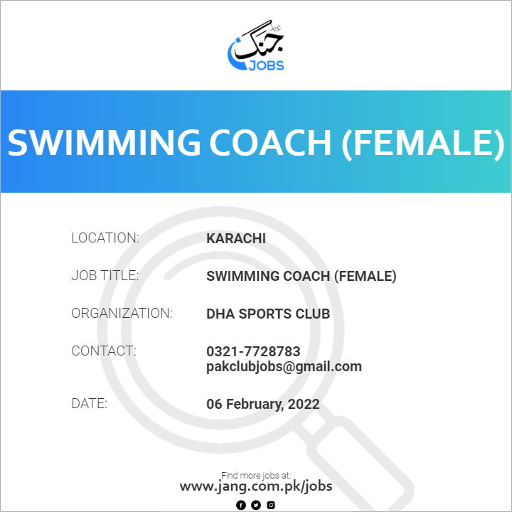 Swimming Coach (Female)