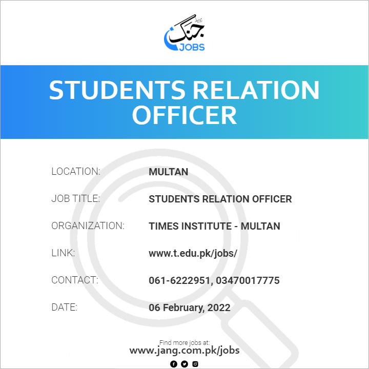 Students Relation Officer