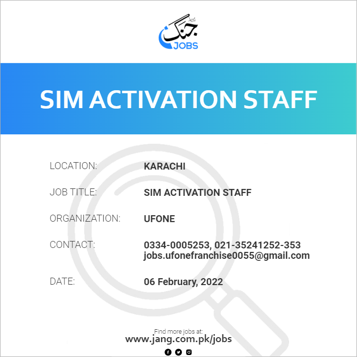 Sim Activation Staff