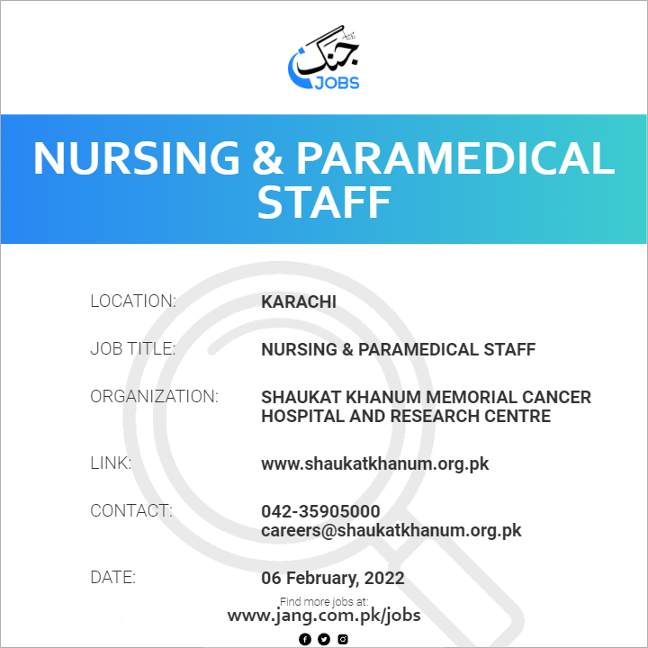 Nursing & Paramedical Staff