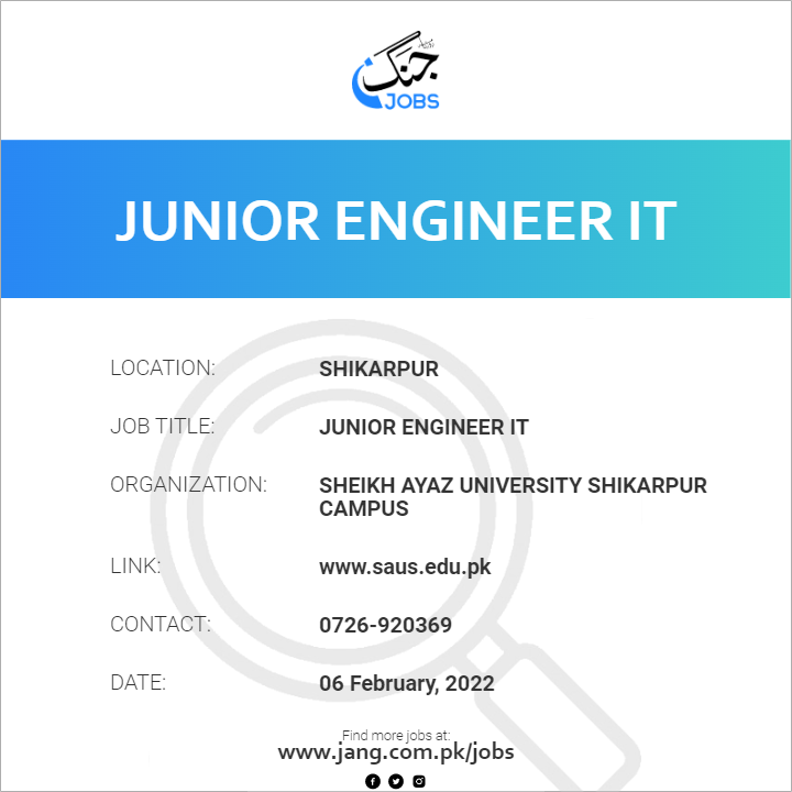 Junior Engineer IT