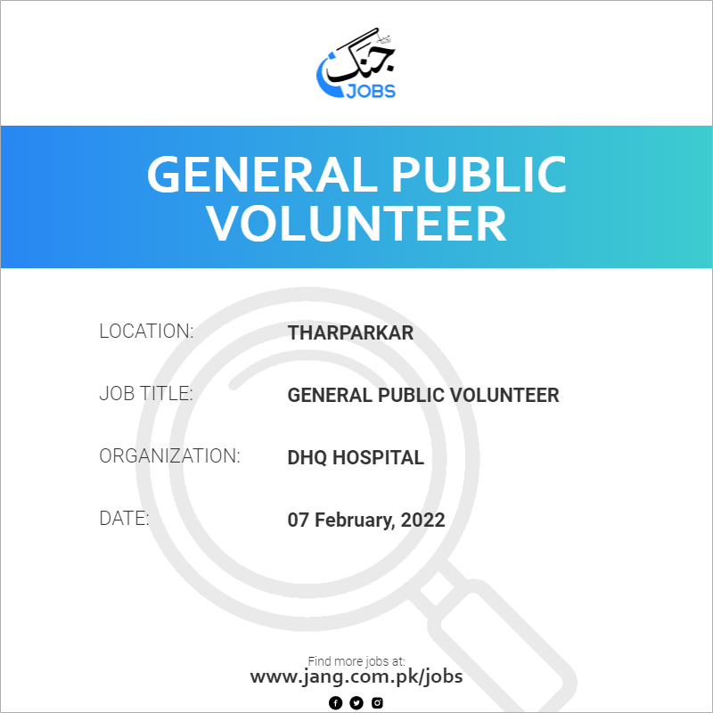 General Public Volunteer