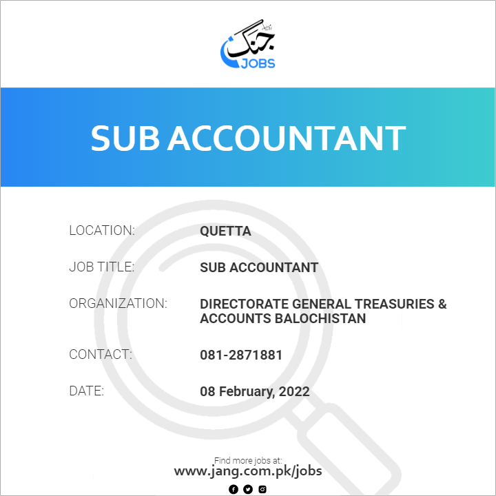 Sub Accountant