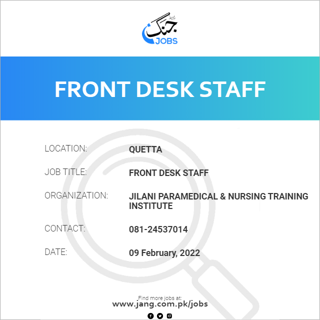 Front Desk Staff