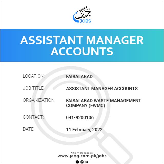 Assistant Manager Accounts