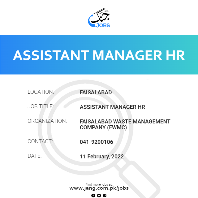 Assistant Manager HR