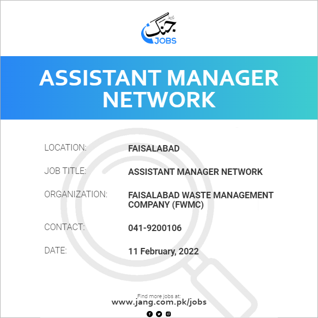 Assistant Manager Network