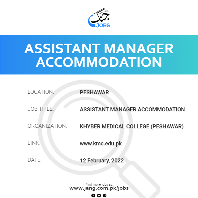 Assistant Manager Accommodation
