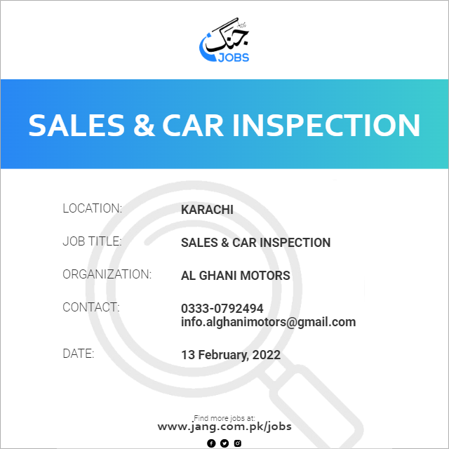 Sales & Car Inspection