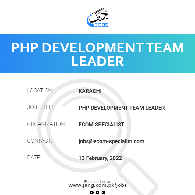 PHP Development Team Leader