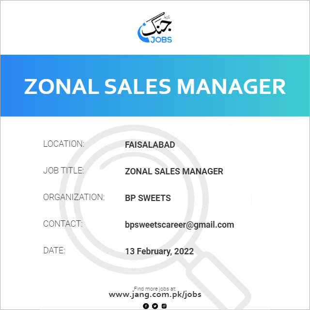 Zonal Sales Manager