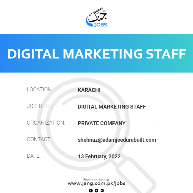 Digital Marketing Staff