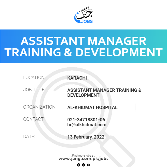 Assistant Manager Training & Development