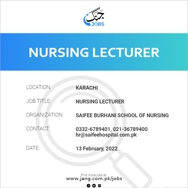 Nursing Lecturer