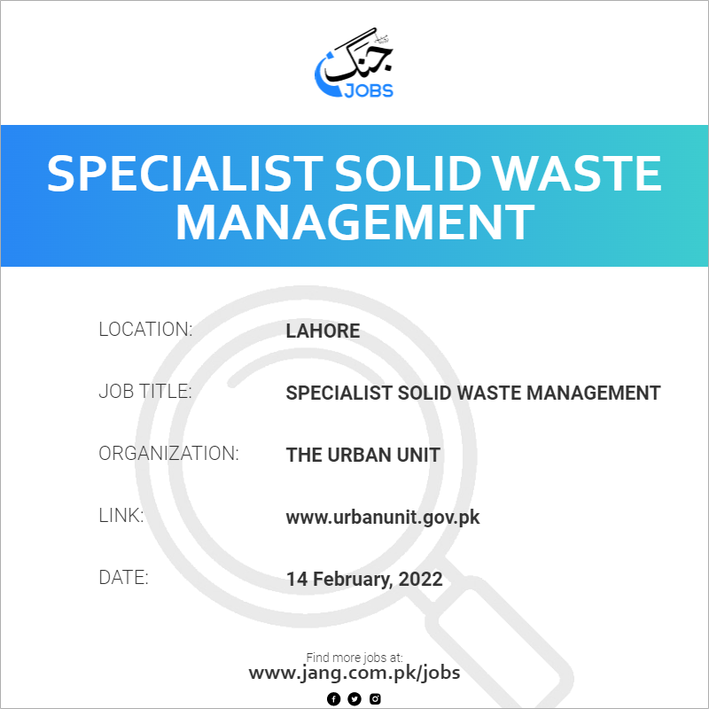 Specialist Solid Waste Management 