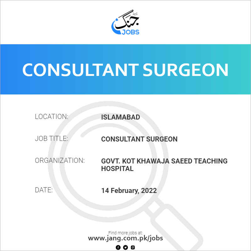 Consultant Surgeon 