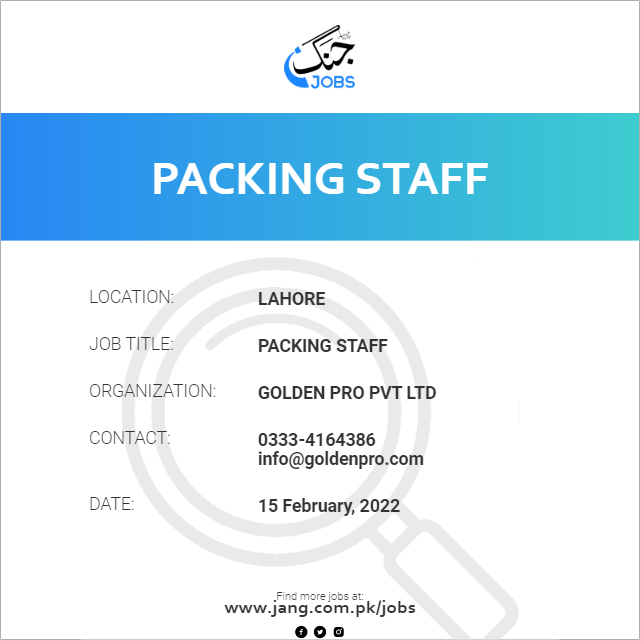 Packing Staff