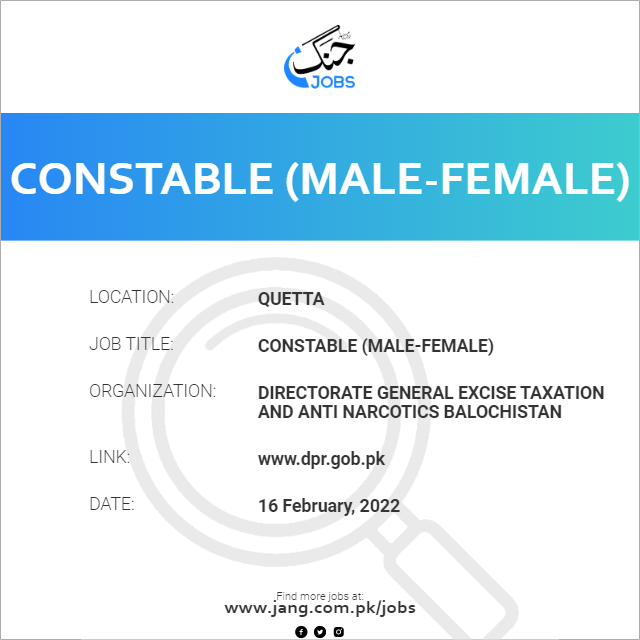 Constable (Male-Female)