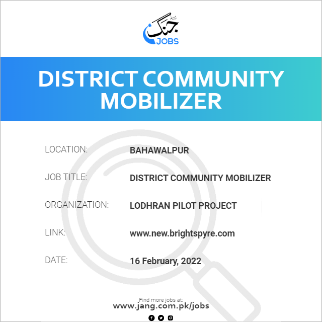 District Community Mobilizer