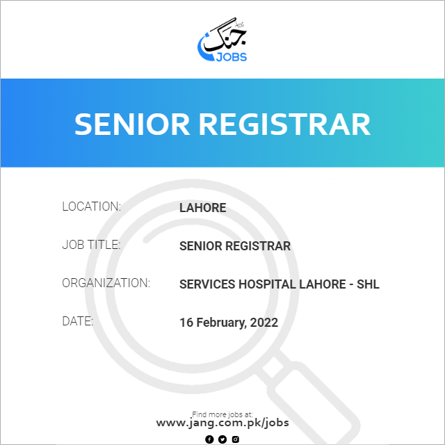 Senior Registrar