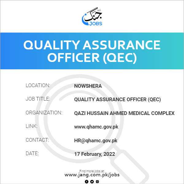 Quality Assurance Officer (QEC)