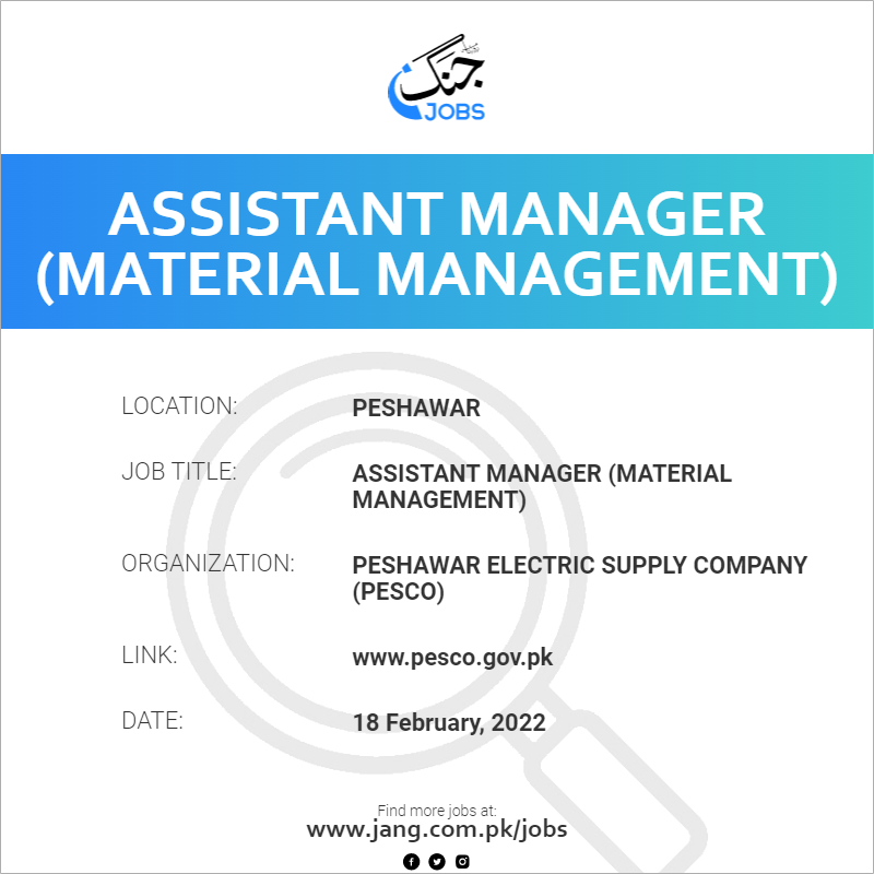 Assistant Manager (Material Management)