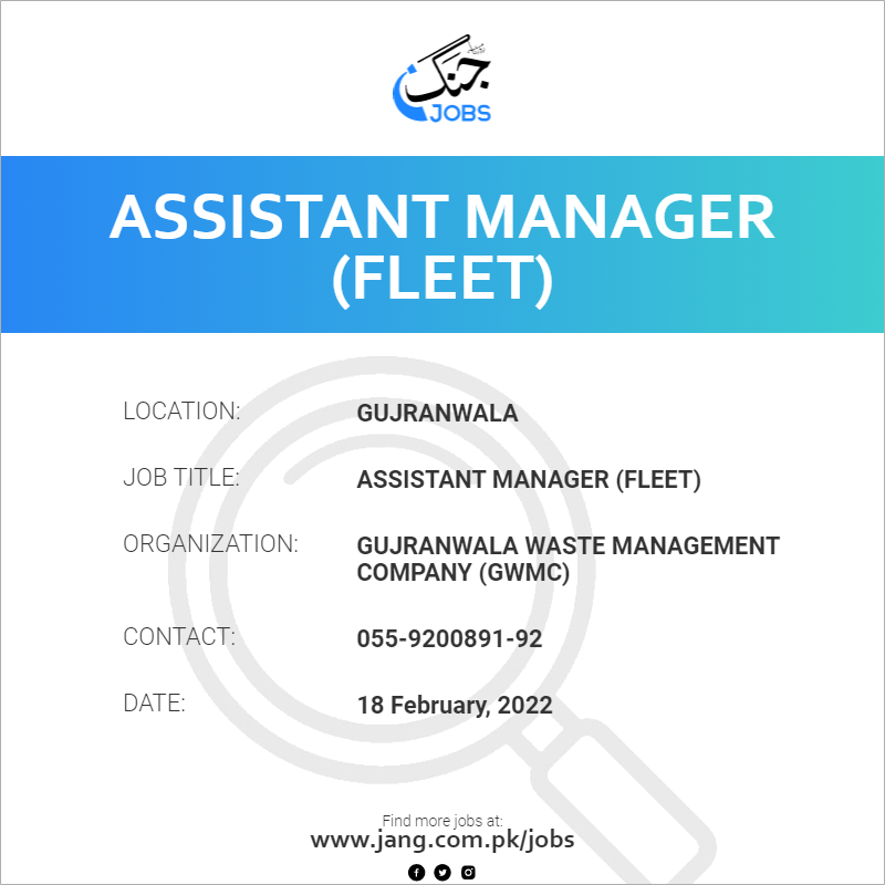 Assistant Manager (Fleet)