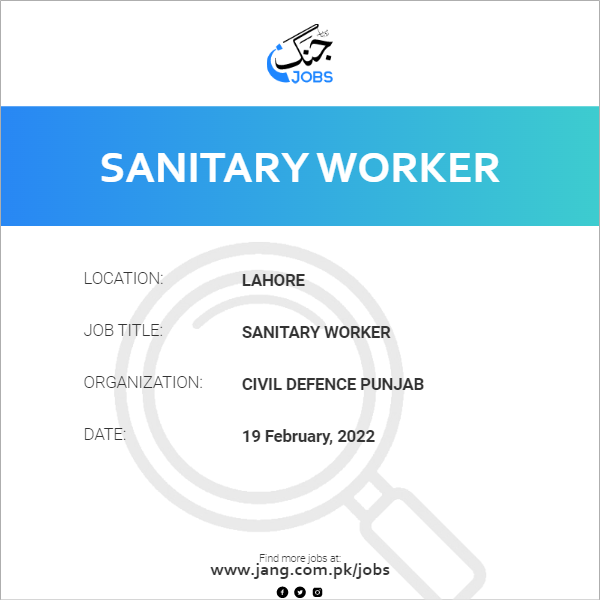 Sanitary Worker