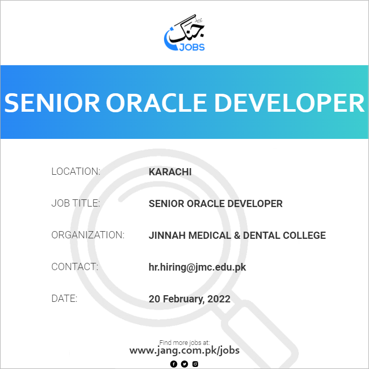 Senior Oracle Developer