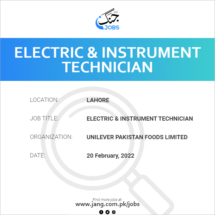 Electric & Instrument Technician