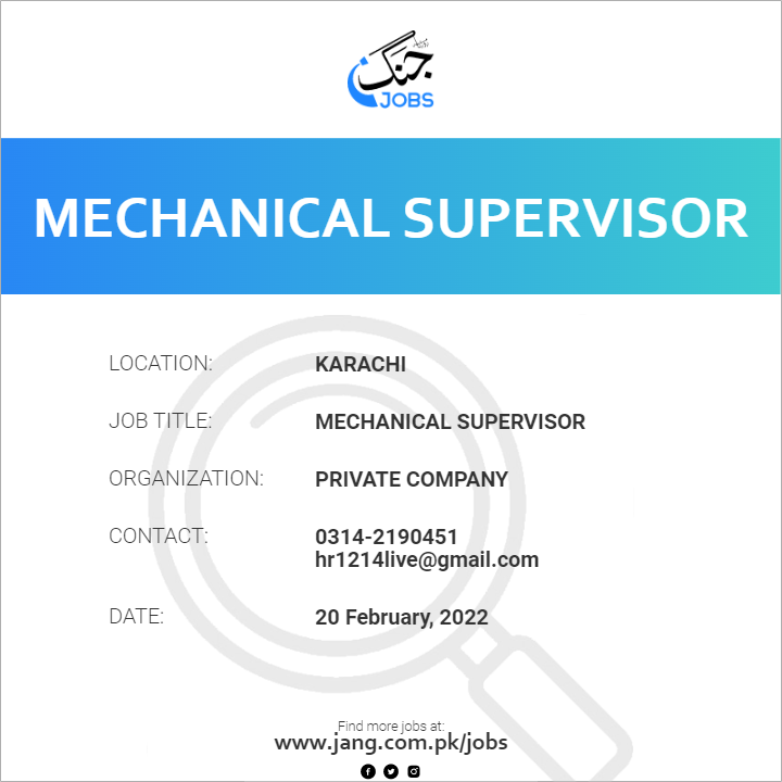 Mechanical Supervisor