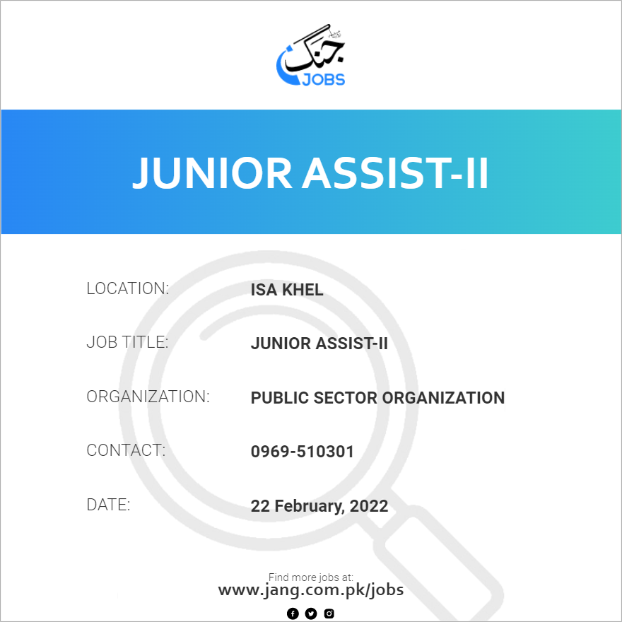 Junior Assist-II